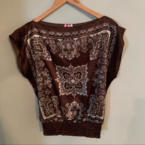 Beautiful Brown Handkerchief Top